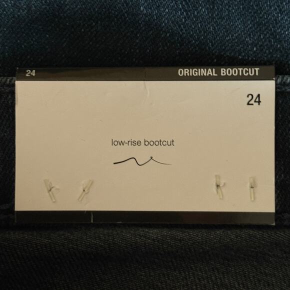 7 For All Mankind jeans original bootcut low rise denim dark blue size 24 - Picture 6 of 7